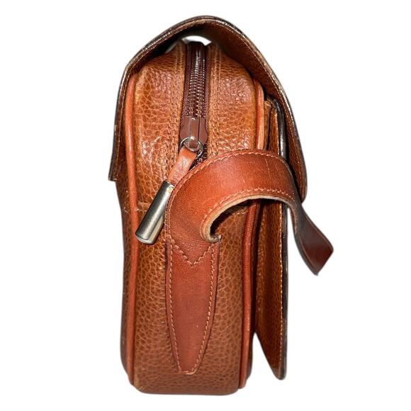 Vintage MARFORIO Brown Pebbled Geuine Leather Crossbody / Shoulder Bag - Picture 6 of 11